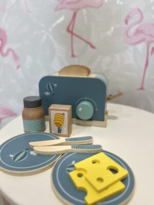 Set tostador juguete madera