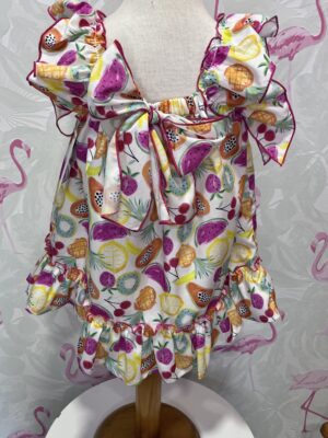 La Mar Salá - Moda Infantil 7 VESTIDO FRUTAS TROPICAL