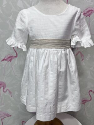 La Mar Salá - Moda Infantil 8 VESTIDO BLANCO LINO