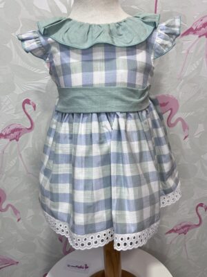 La Mar Salá - Moda Infantil 10 VESTIDO NIÑA CUADROS AZUL