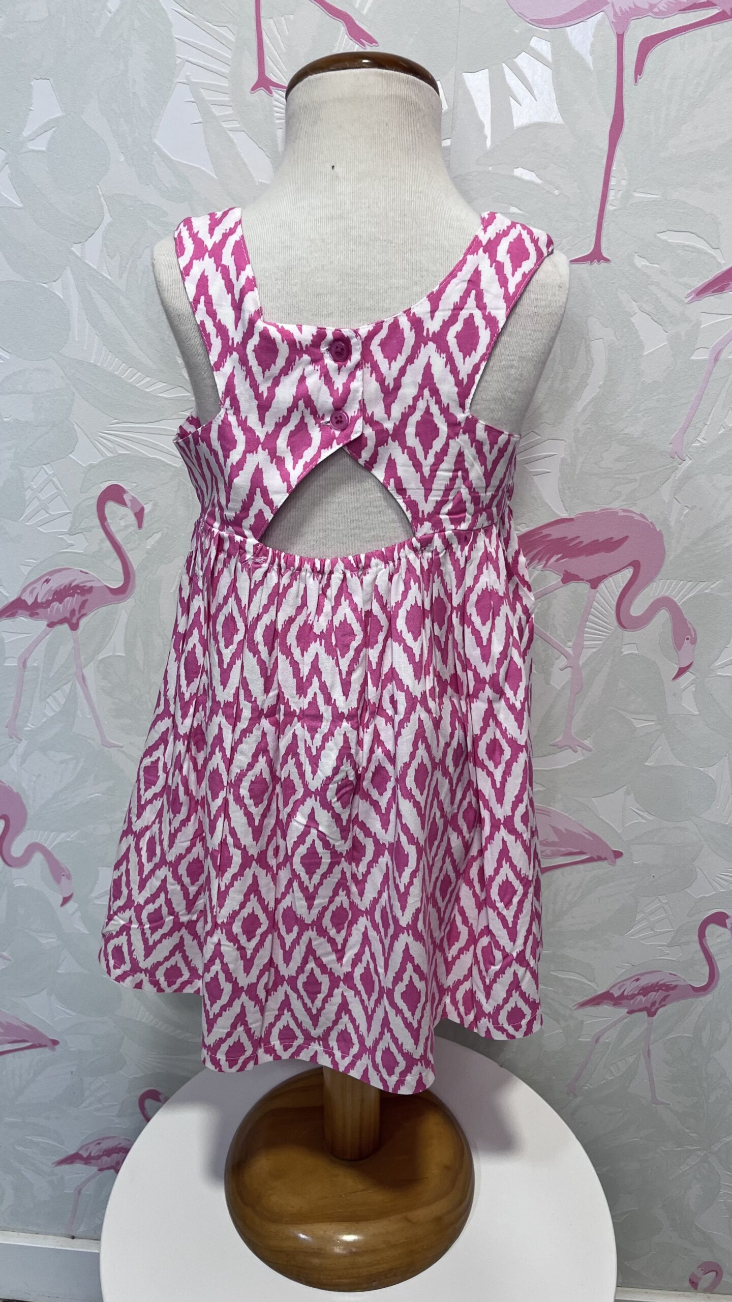 VESTIDO ROMBOS ROSA 2 VESTIDO ROMBOS ROSA - Imagen 2