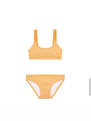 La Mar Salá - Moda Infantil 6 BIKINI ROMBOS NARANJA