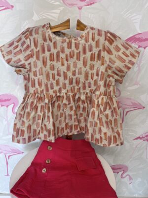 La Mar Salá - Moda Infantil 5 CONJUNTO CAMISA FALDA - PANTALON