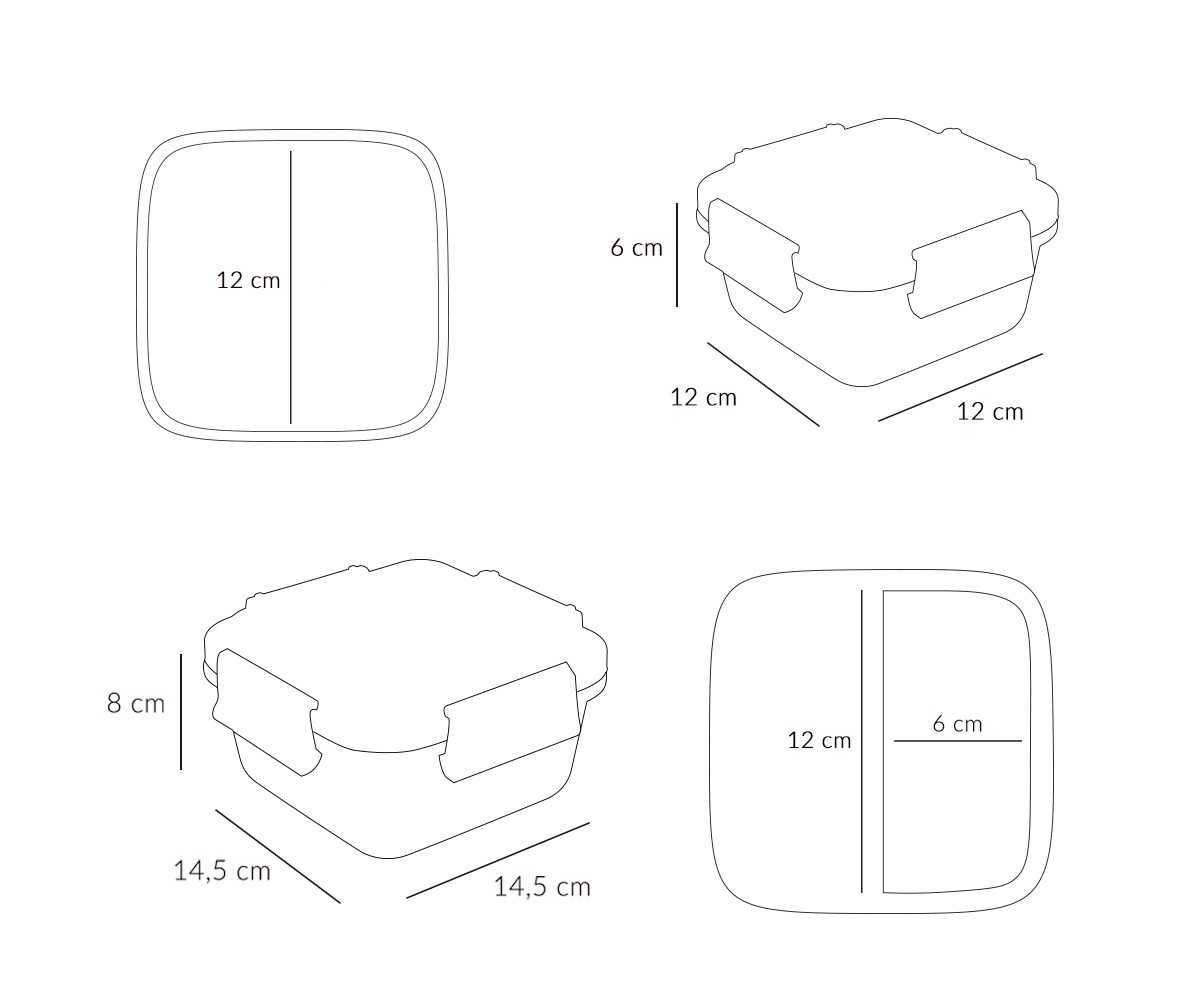 CAJA ALMUERZO INFANTILGeometric Nature 2 CAJA ALMUERZO INFANTILGeometric Nature - Imagen 2