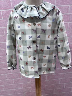 CAMISA CUADROS Y PÁJAROS
