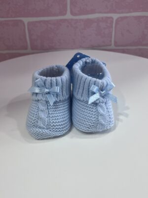 BOTITA TRICOT OCHO LAZO CELESTE