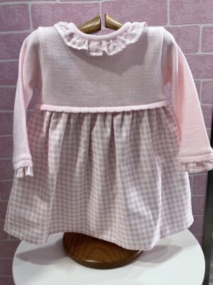 VESTIDO PUNTO VICHY ROSA