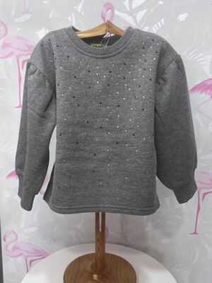 SUDADERA GRIS PEDRERIA