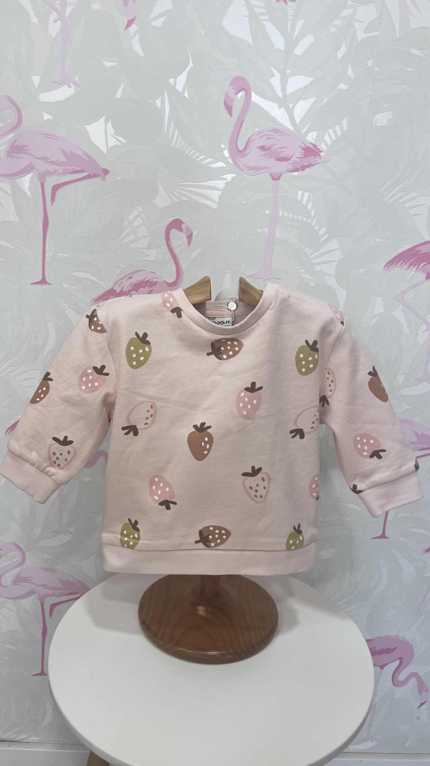 SUDADERA BEBE FRESAS PINK 1 SUDADERA BEBE FRESAS PINK