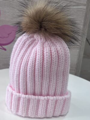 GORRITO POMPON  ROSA BEBE