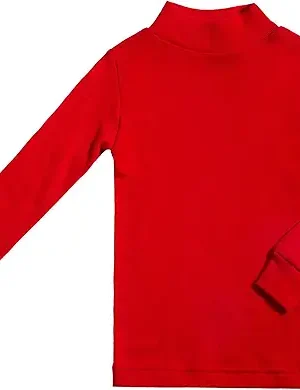 CAMISETA BASICAS CUELLO SEMICISNE ROJO