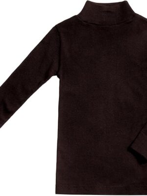 CAMISETA BASICAS CUELLO SEMICISNE NEGRA