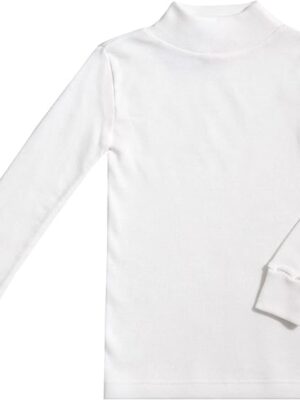 CAMISETA BASICAS CUELLO SEMICISNE BLANCA