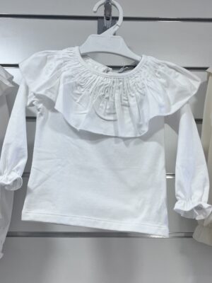 CAMISETA CUELLO BLANCA