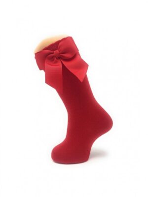 Calcetas Rojo Altas con Lazo Carlomagno