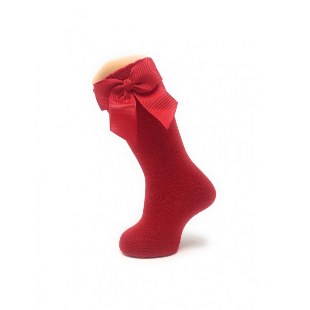 Calcetas Rojo Altas con Lazo Carlomagno 1 Calcetas Rojo Altas con Lazo Carlomagno