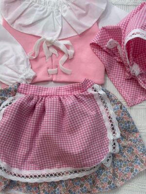 CONJUNTO PASTORCILLA CHALECO ROSA