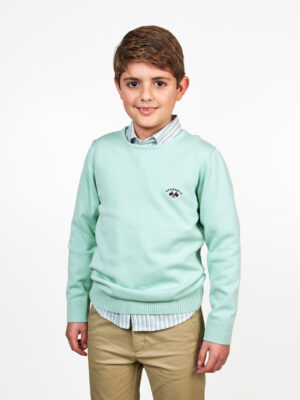 JERSEY CUELLO CAJA VERDE AGUA