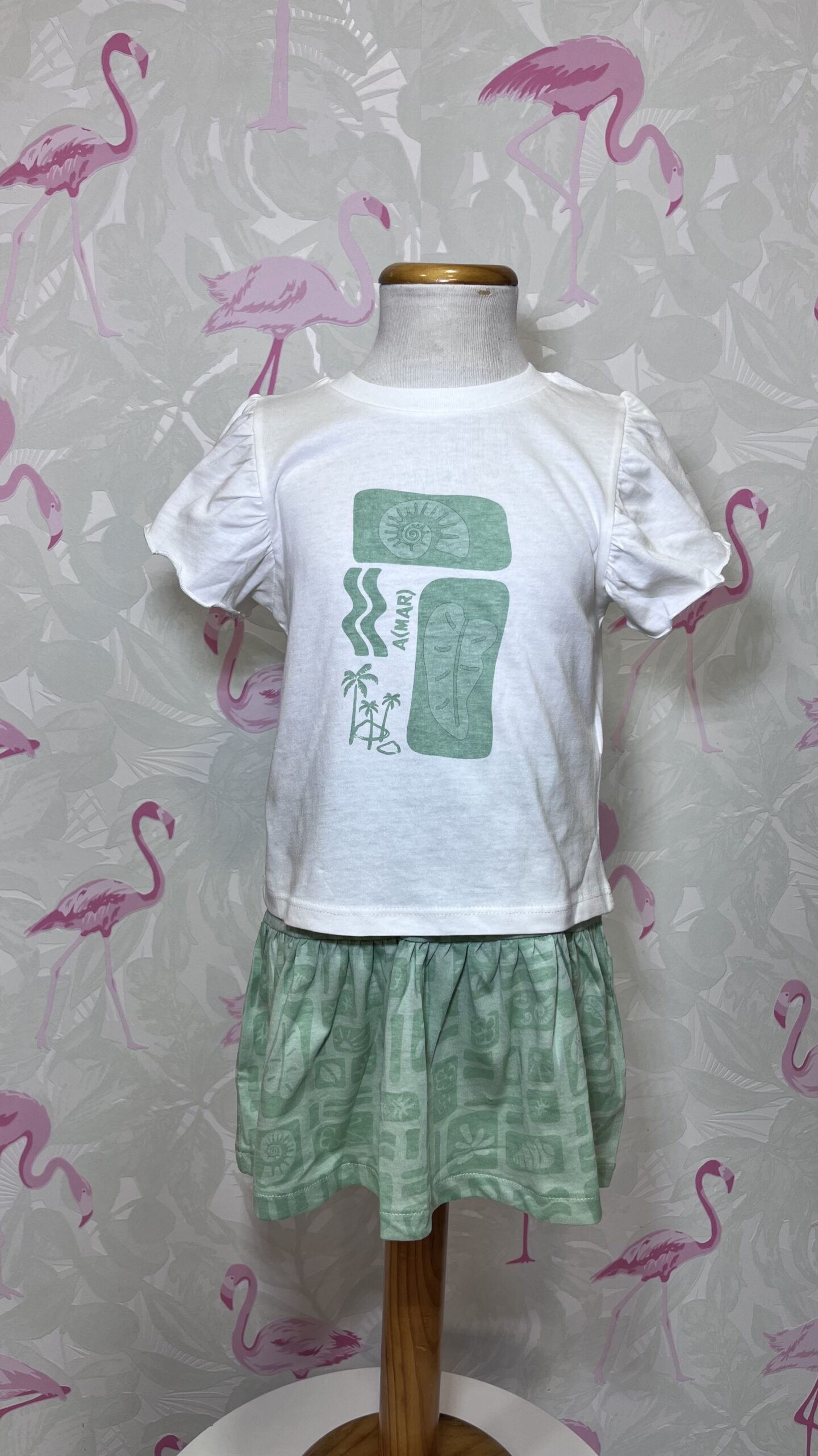CONJUNTO CAMISETA Y FALDA MAR 1 CONJUNTO CAMISETA Y FALDA MAR