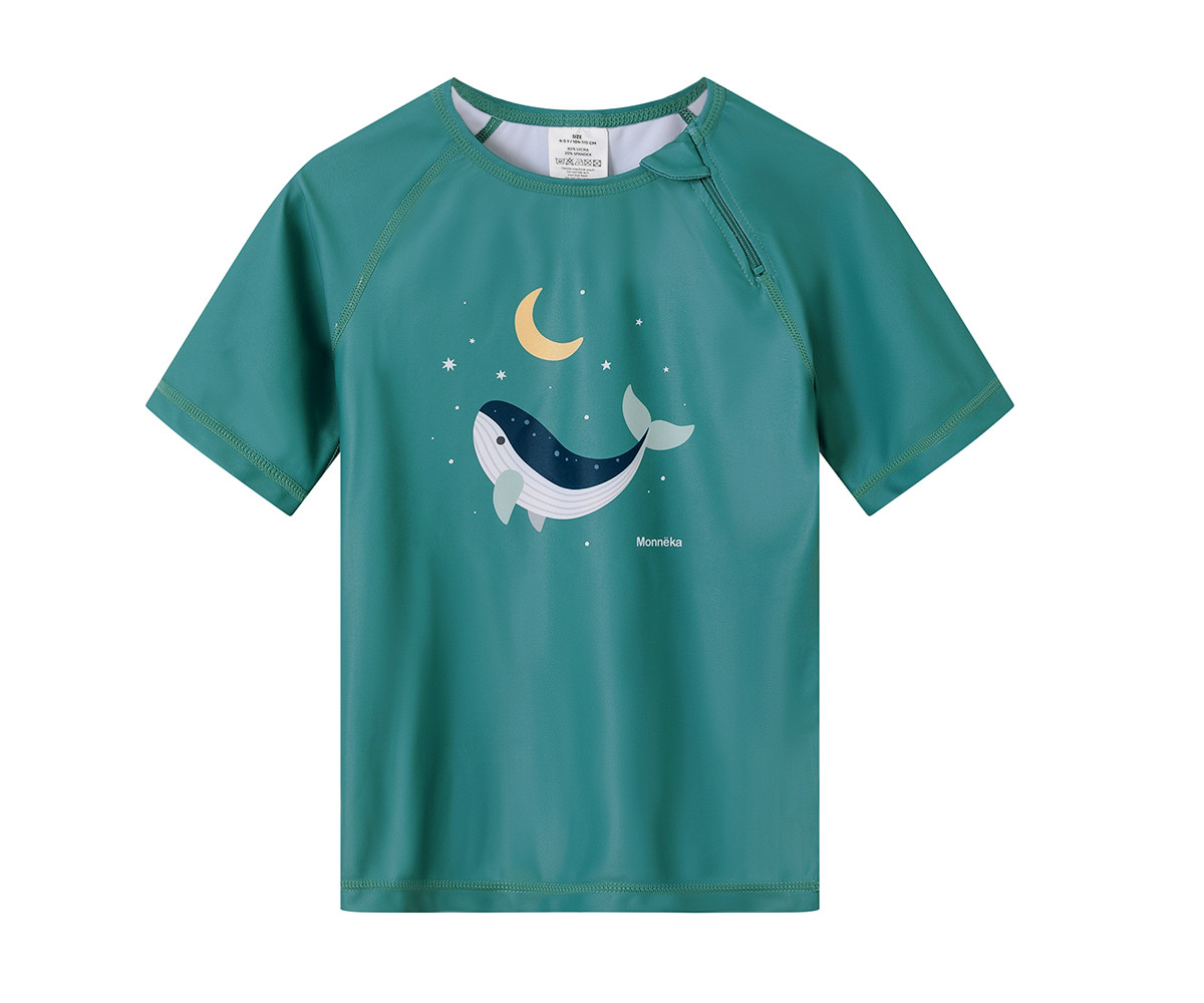Camiseta Protección Solar Whale Teal 1 Camiseta Protección Solar Whale Teal
