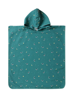 Poncho de Playa Whale Teal (Talla M)