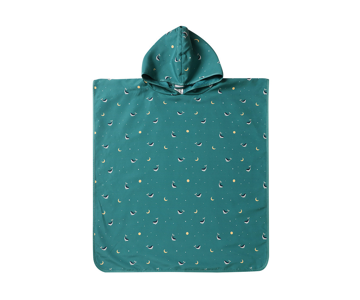 Poncho de Playa Whale Teal (Talla M) 1 Poncho de Playa Whale Teal (Talla M)