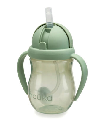Taza Antiderrame Non-Spill con Pajita Flexible con Peso 240ml Moss