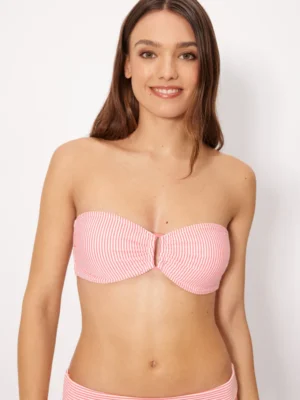 Top bikini bandeau bambula rosa copa B