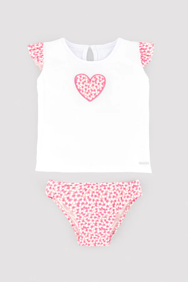 CONJUNTO CAMISETA CON CULETIN BAÑO CORAZON 1 CONJUNTO CAMISETA CON CULETIN BAÑO CORAZON