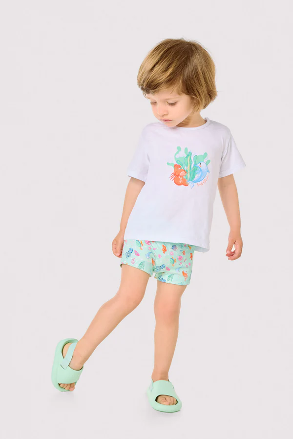 CONJUNTO CAMISETA CON CULETIN BAÑO PECES 1 CONJUNTO CAMISETA CON CULETIN BAÑO PECES