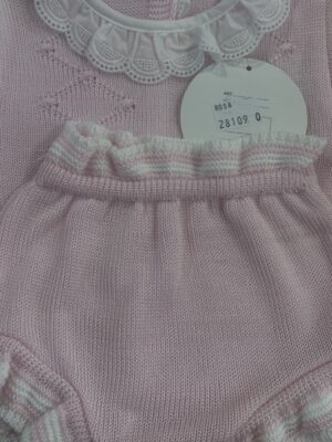 CONJUNTO HILO  ROSA CUELLO  BEBE