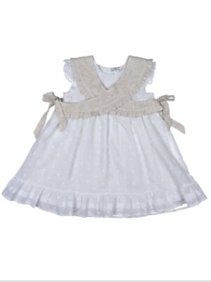 La Mar Salá - Moda Infantil 8 VESTIDO BLANCO MAÑANITA LINO