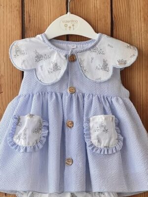 La Mar Salá - Moda Infantil 9 VESTIDO CON BRAGUITA BLUE RABBIT ( VALENTINA BEBES)