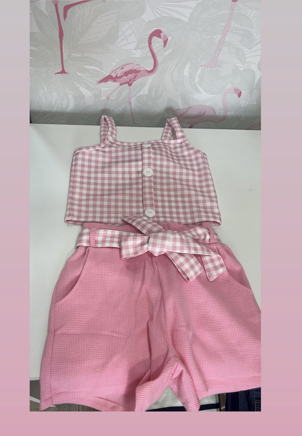 CONJUNTO NIÑA VICHY ROSA 1 CONJUNTO NIÑA VICHY ROSA