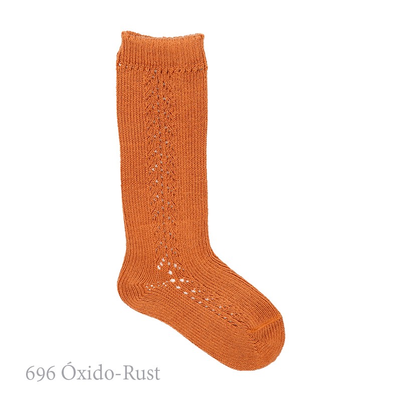 Calcetines Naranja Altos Calados Perl 1 Calcetines Naranja Altos Calados Perl