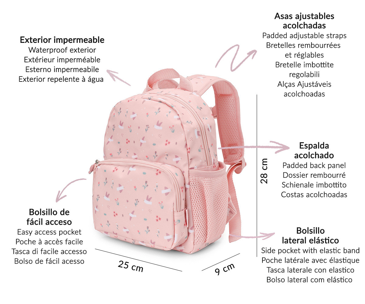 Mochila Infantil Blossom Birds 2 Mochila Infantil Blossom Birds - Imagen 2