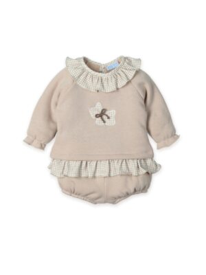 Jesusin ECO bordado + Culotte fleece "WESTY NATURAL"