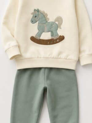 CONJUNTO ALGODON  CABALLITO NIÑO