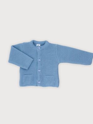 CHAQUETA PUNTO BOBO BOLSILLO AZULADO