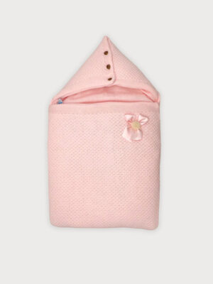 SACO POMPON PELO ROSA