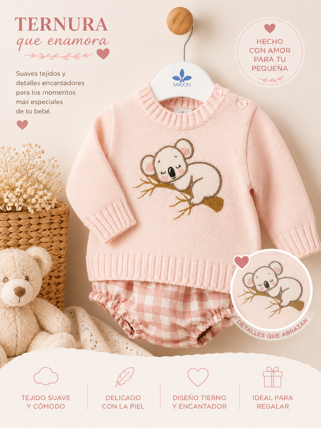 CONJUNTO KOALA ROSA 1 CONJUNTO KOALA ROSA