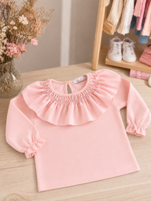 CAMISETA CUELLO ROSA MAQUILLAJE