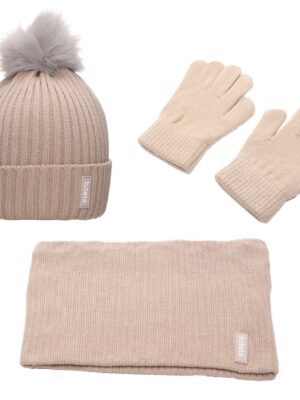 SET INVIERNO , GORRO ,GUANTES Y BUFF CAMEL