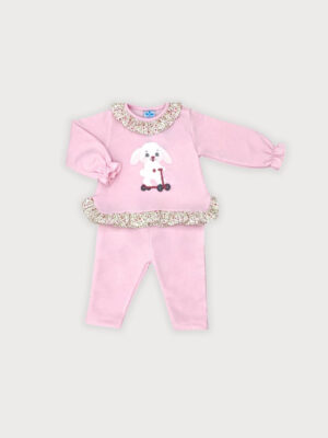 CONJUNTO ALGODON PATINETE ROSA