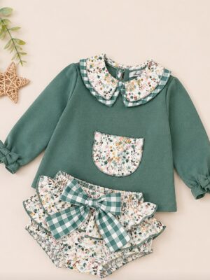 CONJUNTO SUDADERA FALDA FLORES