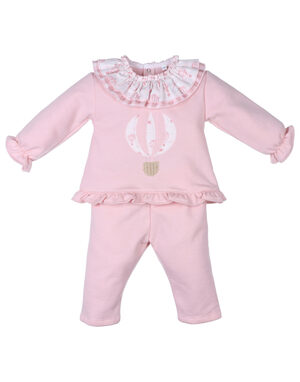 CONJUNTO DE ALGODON GLOBO ROSA