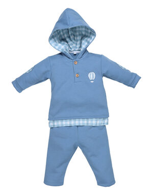 CONJUNTO DE ALGODON GLOBO AZUL