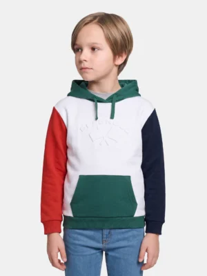 SUDADERA TRICOLOR CAPUCHA