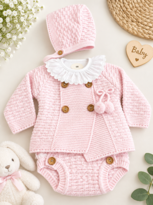 CONJUNTO 4PIEZAS ROSA BEBE
