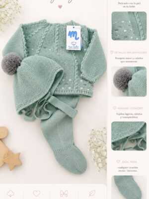 CONJUNTO 3P HILO VERDE AMBROSIA